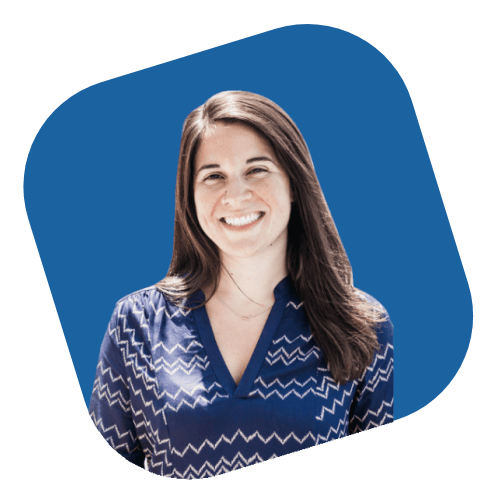 Smiling Survey Maker Customer in Blue Sweater