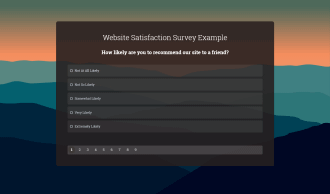 Website Satisfaction Survey Preview